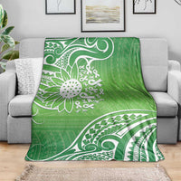 Polynesia Depression Awareness Blanket Sunflower Green Ribbons Polynesian Tattoo LT14 - Polynesian Pride