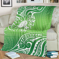 Polynesia Depression Awareness Blanket Sunflower Green Ribbons Polynesian Tattoo LT14 - Polynesian Pride