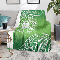 Polynesia Depression Awareness Blanket Sunflower Green Ribbons Polynesian Tattoo LT14 - Polynesian Pride