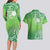 Polynesia Depression Awareness Couples Matching Long Sleeve Bodycon Dress and Hawaiian Shirt Sunflower Green Ribbons Polynesian Tattoo