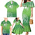 Polynesia Depression Awareness Family Matching Mermaid Dress and Hawaiian Shirt Sunflower Green Ribbons Polynesian Tattoo