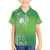 Polynesia Depression Awareness Family Matching Off Shoulder Short Dress and Hawaiian Shirt Sunflower Green Ribbons Polynesian Tattoo