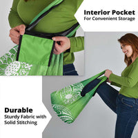 Polynesia Depression Awareness Grocery Bag Sunflower Green Ribbons Polynesian Tattoo LT14 - Polynesian Pride
