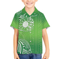 Polynesia Depression Awareness Hawaiian Shirt Sunflower Green Ribbons Polynesian Tattoo LT14 - Polynesian Pride
