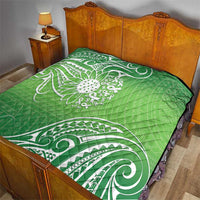 Polynesia Depression Awareness Quilt Sunflower Green Ribbons Polynesian Tattoo