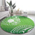 Polynesia Depression Awareness Round Carpet Sunflower Green Ribbons Polynesian Tattoo