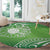 Polynesia Depression Awareness Round Carpet Sunflower Green Ribbons Polynesian Tattoo