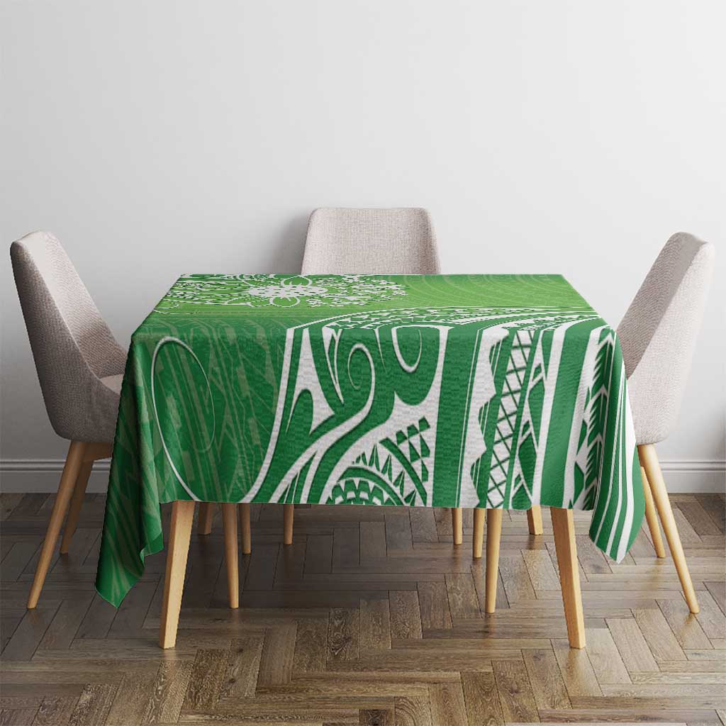 Polynesia Depression Awareness Tablecloth Sunflower Green Ribbons Polynesian Tattoo LT14 - Polynesian Pride