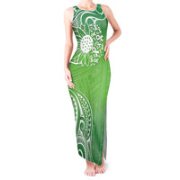 Polynesia Depression Awareness Tank Maxi Dress Sunflower Green Ribbons Polynesian Tattoo LT14 Women Green - Polynesian Pride