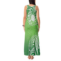 Polynesia Depression Awareness Tank Maxi Dress Sunflower Green Ribbons Polynesian Tattoo LT14 - Polynesian Pride
