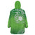 Polynesia Depression Awareness Wearable Blanket Hoodie Sunflower Green Ribbons Polynesian Tattoo