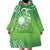 Polynesia Depression Awareness Wearable Blanket Hoodie Sunflower Green Ribbons Polynesian Tattoo