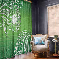 Polynesia Depression Awareness Window Curtain Sunflower Green Ribbons Polynesian Tattoo LT14 - Polynesian Pride