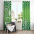 Polynesia Depression Awareness Window Curtain Sunflower Green Ribbons Polynesian Tattoo