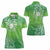 Polynesia Depression Awareness Women Polo Shirt Sunflower Green Ribbons Polynesian Tattoo