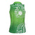 Polynesia Depression Awareness Women Sleeveless Polo Shirt Sunflower Green Ribbons Polynesian Tattoo