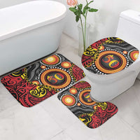 Celebrating 50 Years Papua New Guinea Bathroom Set Aboriginal Mix Papuan Pattern - Polynesian Pride