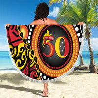 Celebrating 50 Years Papua New Guinea Beach Blanket Aboriginal Mix Papuan Pattern LT14 - Polynesian Pride