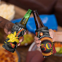 Celebrating 50 Years Papua New Guinea 4 in 1 Can Cooler Tumbler Aboriginal Mix Papuan Pattern LT14 - Polynesian Pride