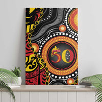 Celebrating 50 Years Papua New Guinea Canvas Wall Art Aboriginal Mix Papuan Pattern LT14 - Polynesian Pride