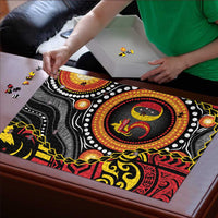 Celebrating 50 Years Papua New Guinea Puzzle Aboriginal Mix Papuan Pattern - Polynesian Pride