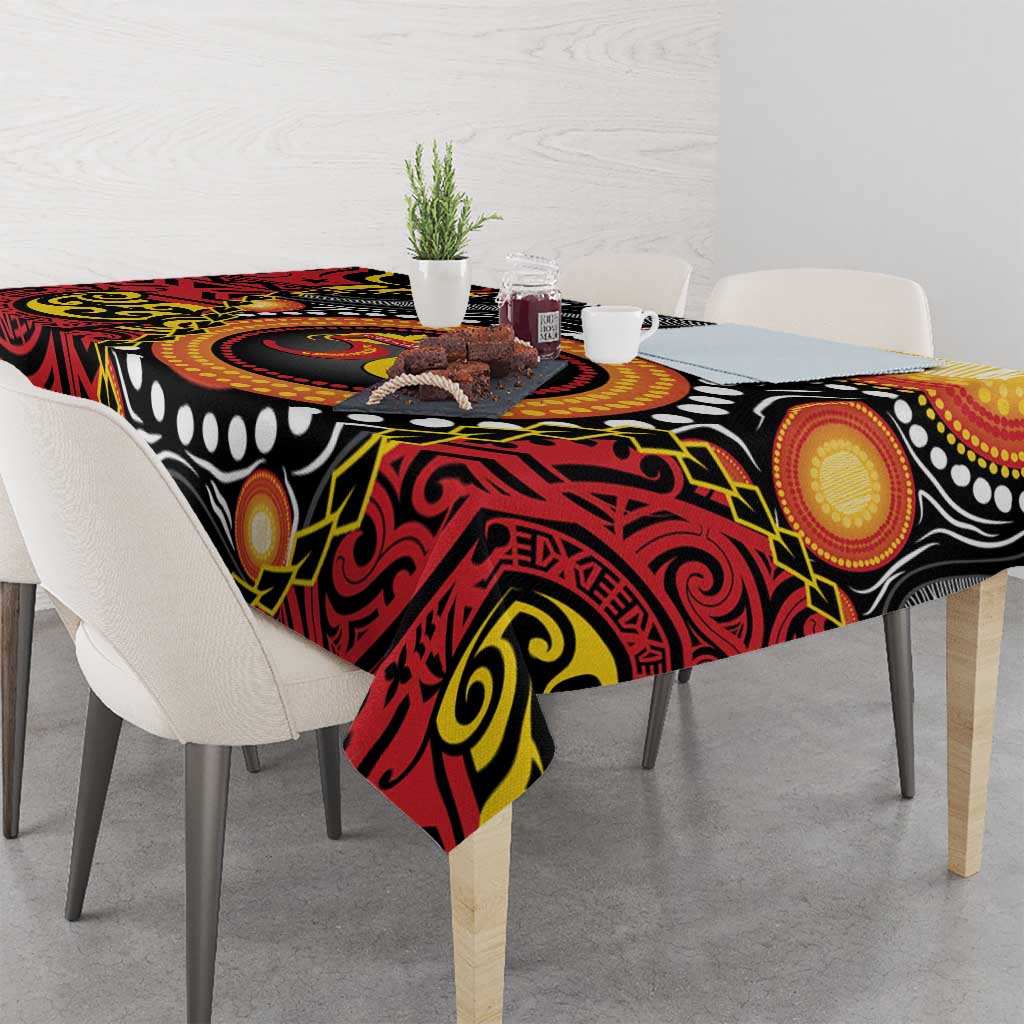 Celebrating 50 Years Papua New Guinea Tablecloth Aboriginal Mix Papuan Pattern LT14 - Polynesian Pride