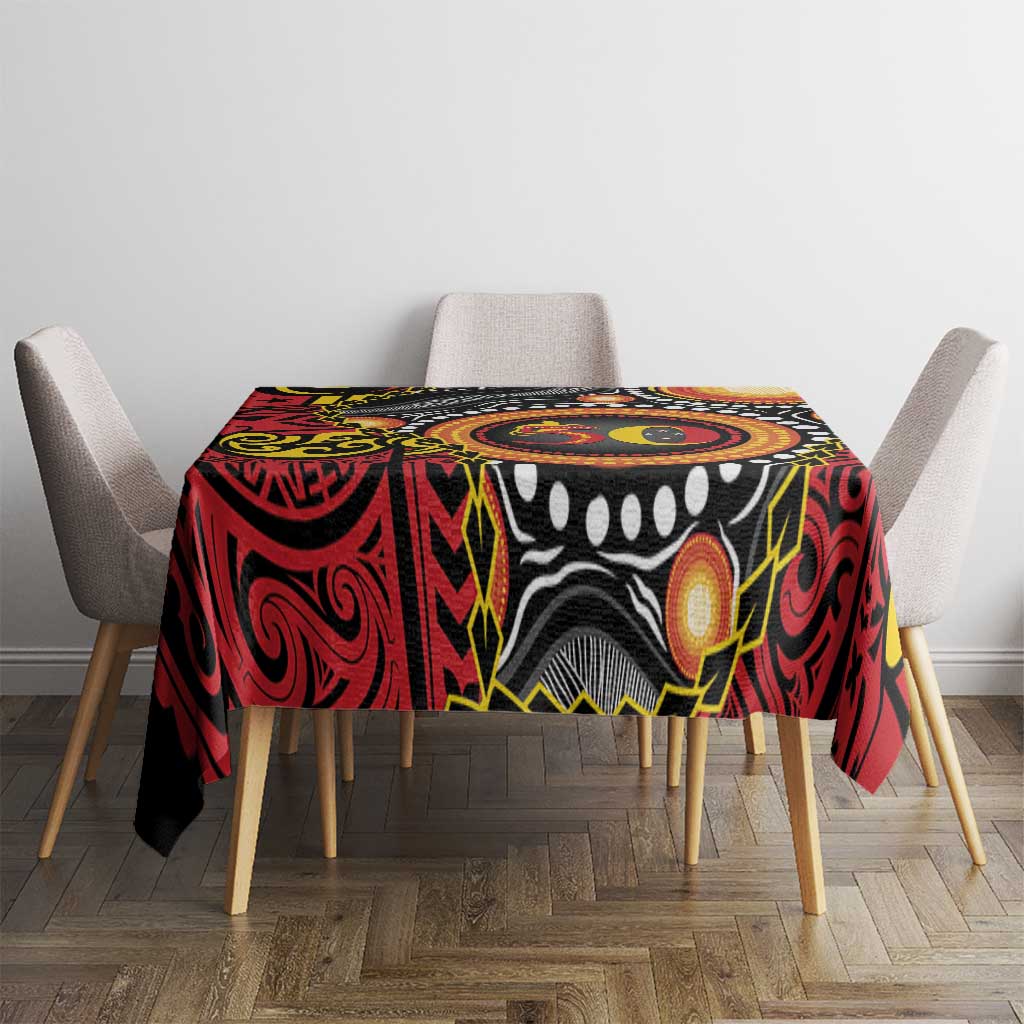 Celebrating 50 Years Papua New Guinea Tablecloth Aboriginal Mix Papuan Pattern LT14 - Polynesian Pride