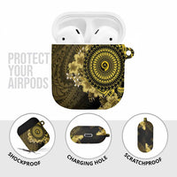 Vanuatu AirPods Case Hibisus Polynesian Pattern Gold LT14 - Polynesian Pride