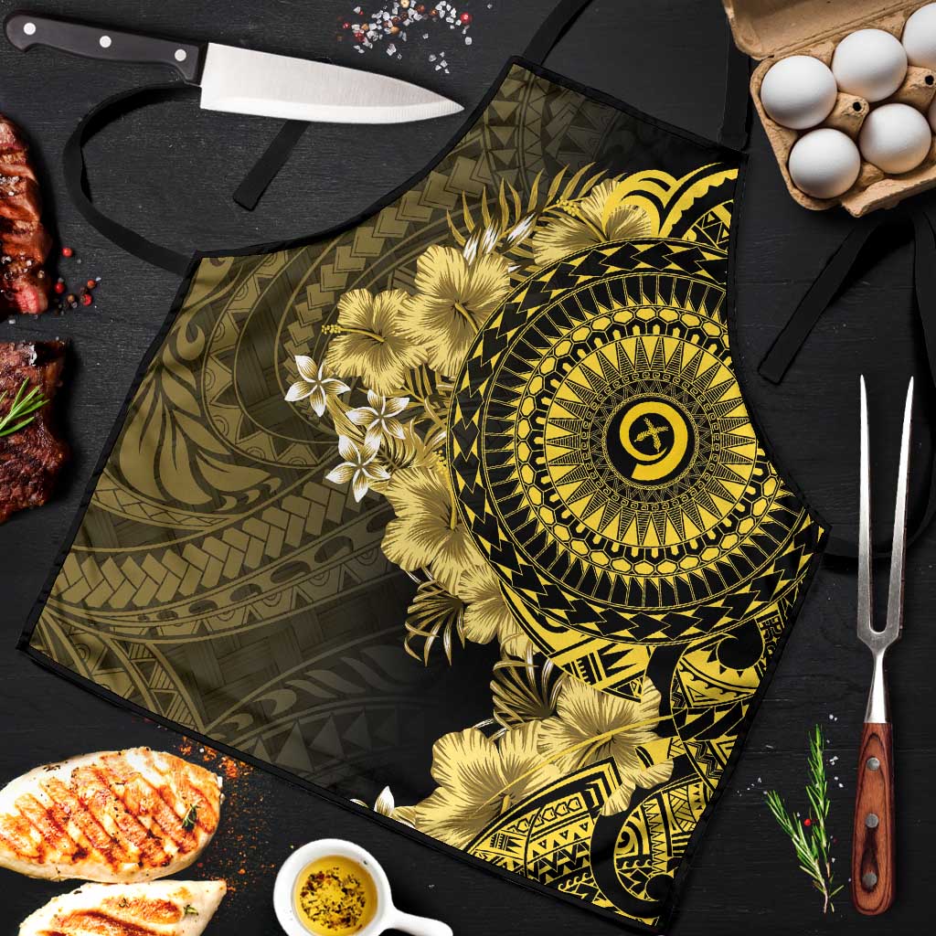 Vanuatu Apron Hibisus Polynesian Pattern Gold LT14 Gold - Polynesian Pride