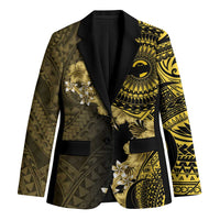 Vanuatu Blazer Hibisus Polynesian Pattern Gold - Polynesian Pride