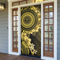 Vanuatu Door Cover Hibisus Polynesian Pattern Gold LT14 - Polynesian Pride