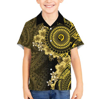 Vanuatu Family Matching Puletasi and Hawaiian Shirt Hibisus Polynesian Pattern Gold LT14 Son's Shirt Gold - Polynesian Pride