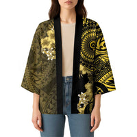 Vanuatu Kimono Hibisus Polynesian Pattern Gold LT14 - Polynesian Pride