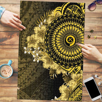 Vanuatu Puzzle Hibisus Polynesian Pattern Gold - Polynesian Pride