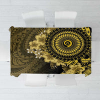 Vanuatu Tablecloth Hibisus Polynesian Pattern Gold LT14 Gold - Polynesian Pride