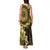 Vanuatu Tank Maxi Dress Hibisus Polynesian Pattern Gold - Polynesian Pride
