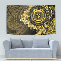 Vanuatu Tapestry Hibisus Polynesian Pattern Gold - Polynesian Pride