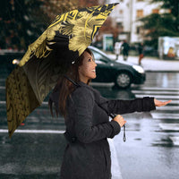 Vanuatu Umbrella Hibisus Polynesian Pattern Gold LT14 - Polynesian Pride