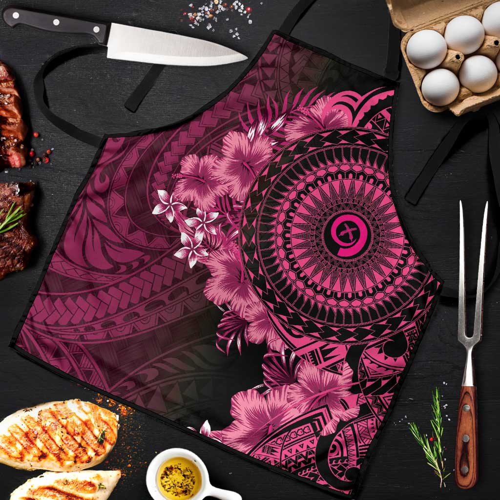 Vanuatu Apron Hibisus Polynesian Pattern Pink LT14 Pink - Polynesian Pride