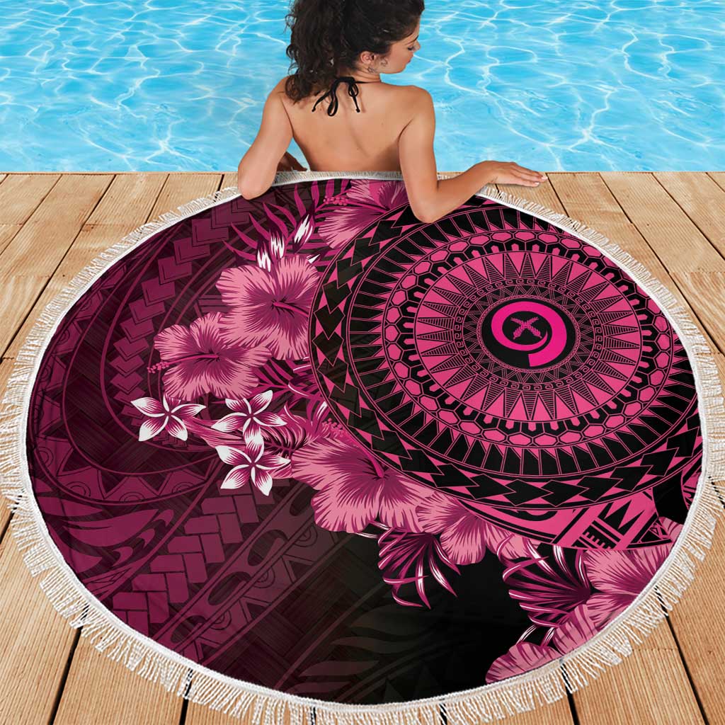 Vanuatu Beach Blanket Hibisus Polynesian Pattern Pink LT14 - Polynesian Pride