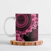 Vanuatu Ceramic Mug Hibisus Polynesian Pattern Pink LT14 Pink - Polynesian Pride