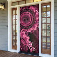 Vanuatu Door Cover Hibisus Polynesian Pattern Pink LT14 - Polynesian Pride