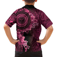 Vanuatu Family Matching Puletasi and Hawaiian Shirt Hibisus Polynesian Pattern Pink LT14 - Polynesian Pride
