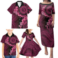 Vanuatu Family Matching Puletasi and Hawaiian Shirt Hibisus Polynesian Pattern Pink LT14 - Polynesian Pride