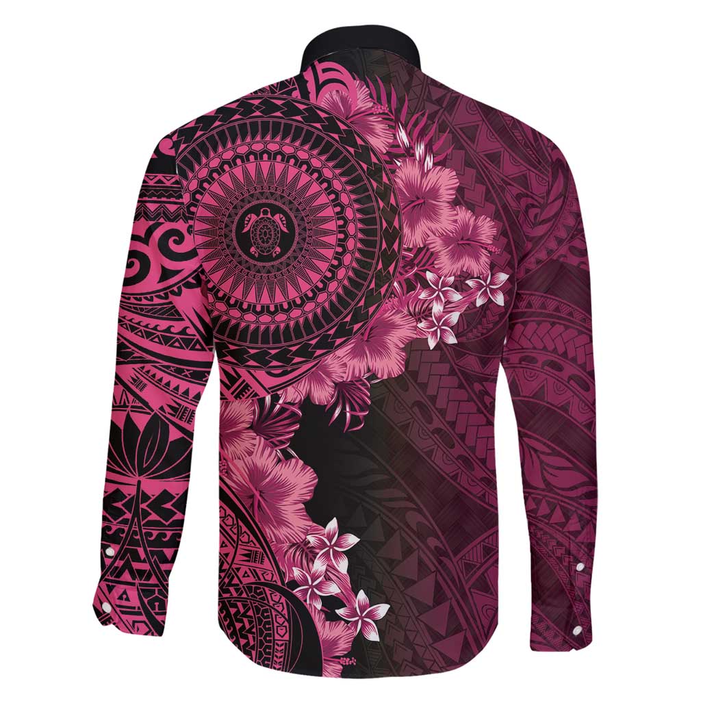 Vanuatu Family Matching Puletasi and Hawaiian Shirt Hibisus Polynesian Pattern Pink LT14 - Polynesian Pride