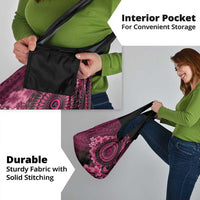 Vanuatu Grocery Bag Hibisus Polynesian Pattern Pink - Polynesian Pride