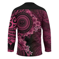 Vanuatu Hockey Jersey Hibisus Polynesian Pattern Pink - Polynesian Pride