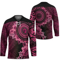 Vanuatu Hockey Jersey Hibisus Polynesian Pattern Pink - Polynesian Pride