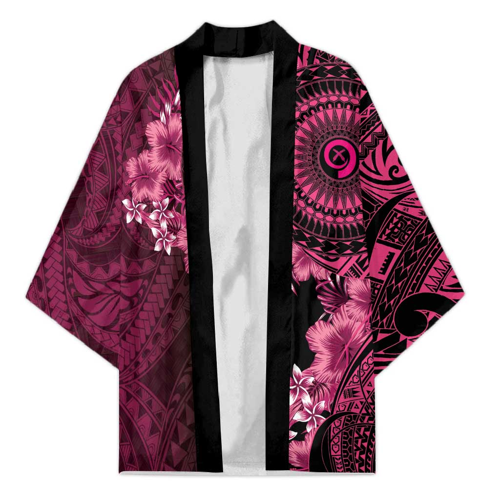 Vanuatu Kimono Hibisus Polynesian Pattern Pink LT14 Unisex Pink - Polynesian Pride