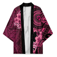 Vanuatu Kimono Hibisus Polynesian Pattern Pink LT14 Unisex Pink - Polynesian Pride